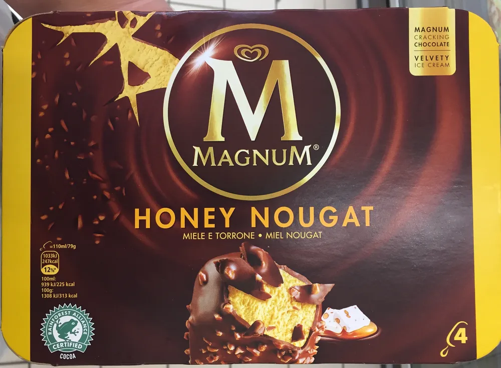 Magnum Glace Batonnet Miel Nougat x4 440ml
