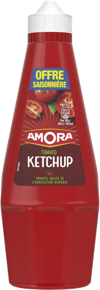 AMORA Ketchup Nature Flacon Top Up - Offre Saisonnière - 575g