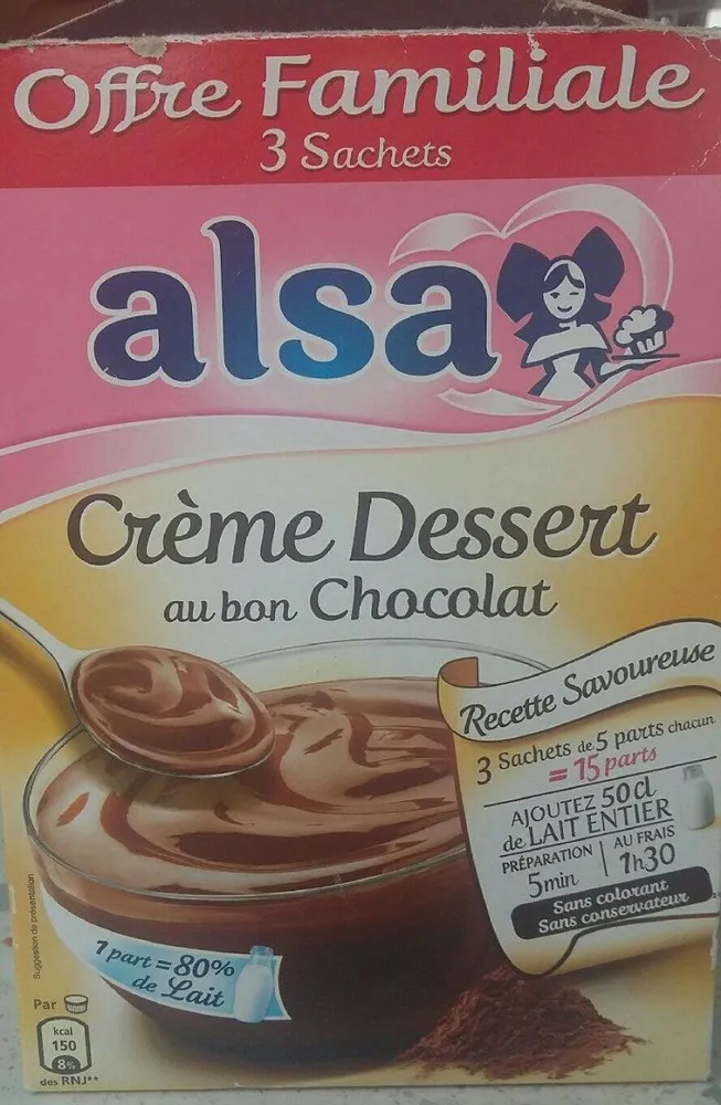 Préparation pour Creme dessert au bon chocolat
