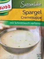 Spargel Cremesuppe mit Schnittlauch verfeinert