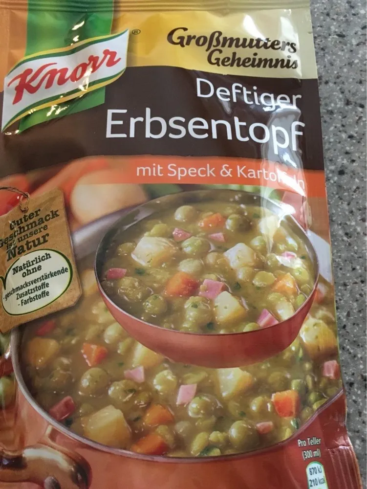 Deftiger Erbsentopf mit Speck & Kartoffeln
