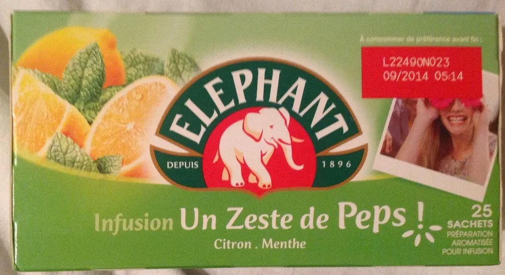 Infusion un zeste de pep´s citron-menthe