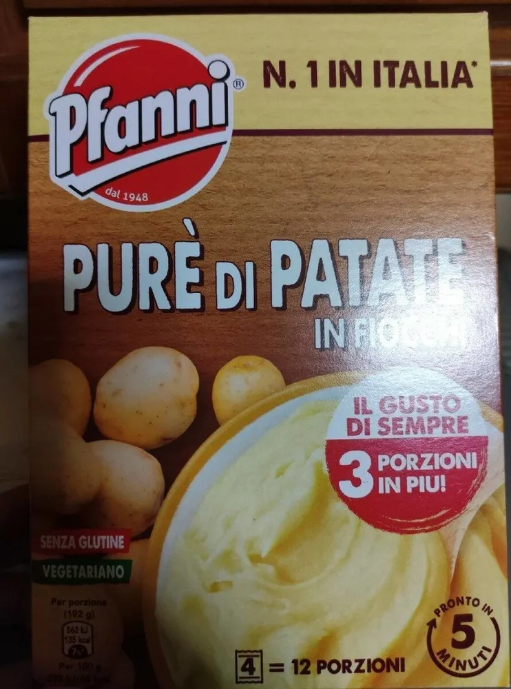 Purè di patate in fiocchi