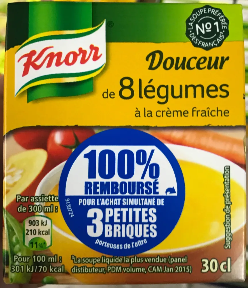 Douceur de 8 légumes à la crème fraîche