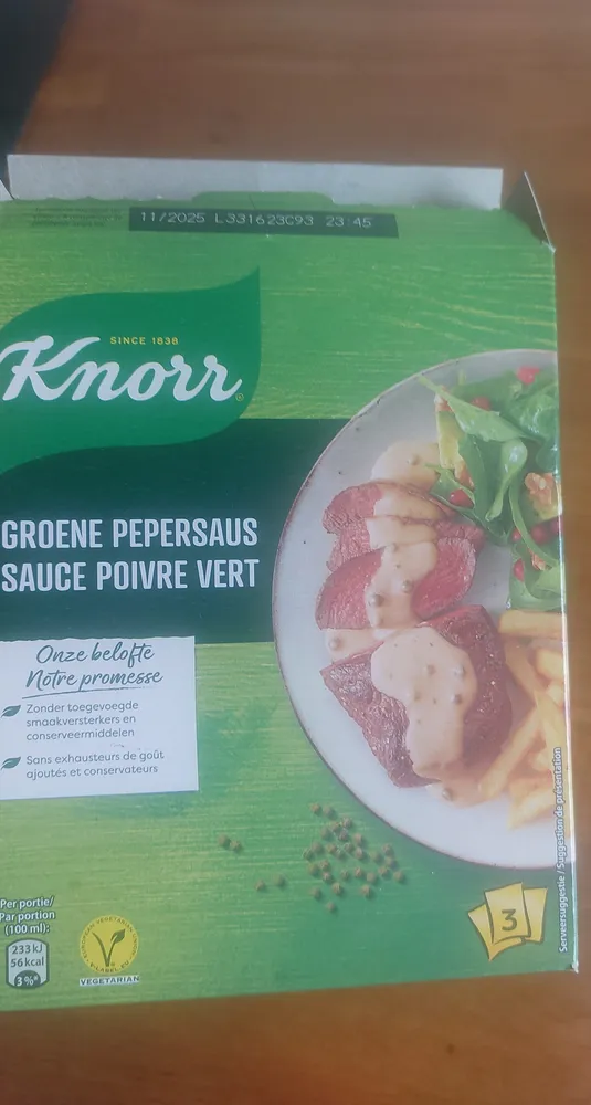 Sauce poivre vert