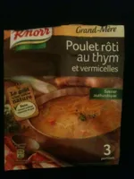 Soupe poulet rôti au thym