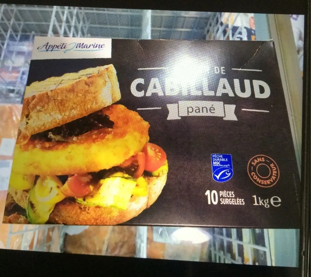 Burger cabilllaud pane