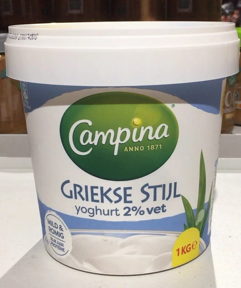 Griekse stijl yoghurt 2% vet