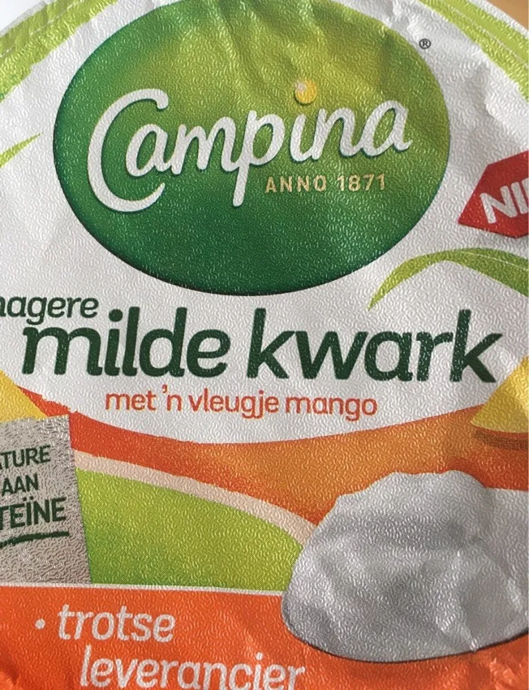 Milde kwark met een vleugje mango
