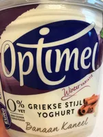 Optimel Griekse stijl yoghurt banaan kaneel