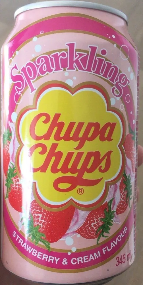 Sparkling Chupa Chups Strawberry & Cream Flavour