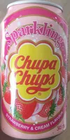 Sparkling Chupa Chups Strawberry & Cream Flavour