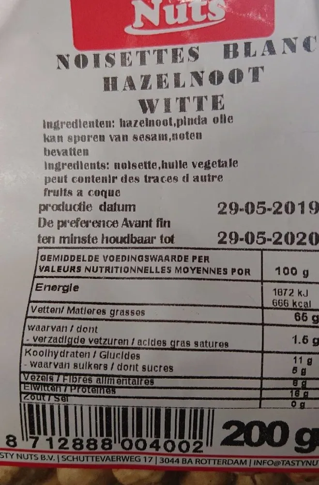 Noisettes blanc
