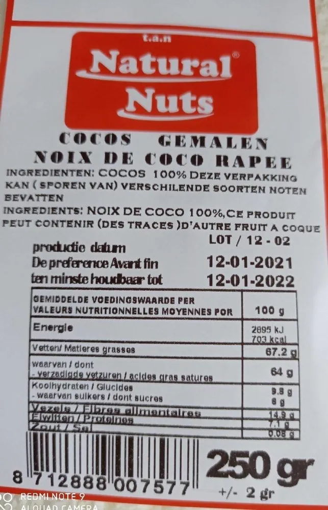 Nous de coco rapé