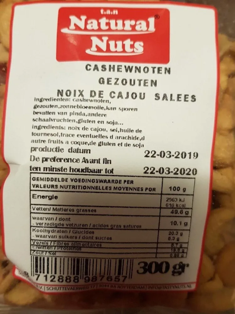 Noix de cajou salees