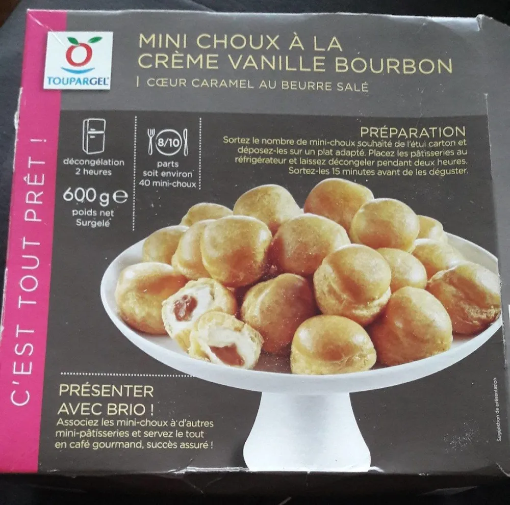 Mini Choux à la Crème Vanille Bourbon Cœur Caramel Salé