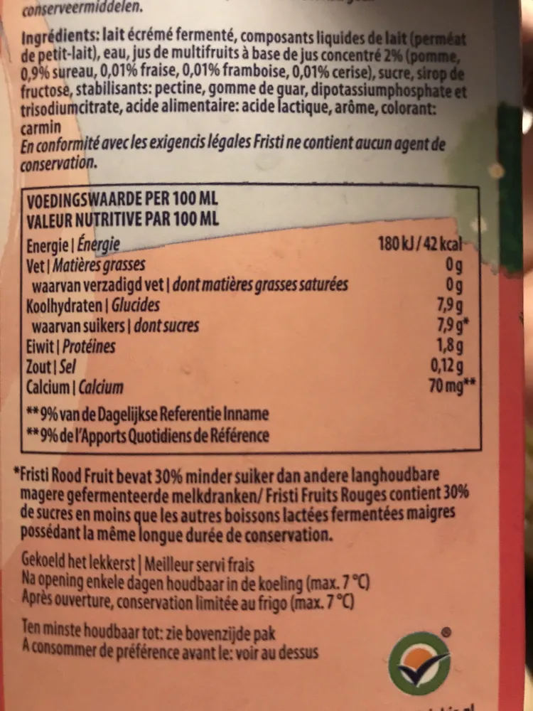 Nutricia Fristi - Trinkyogurt - 1LT.
