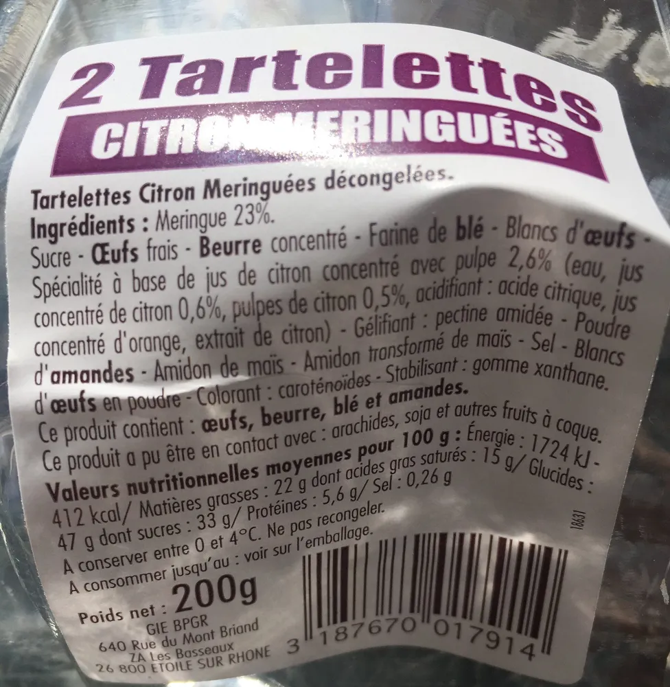 2 tartelettes citron meringuées