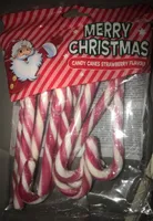 Merry Christmas Candy canes strawberry flavour