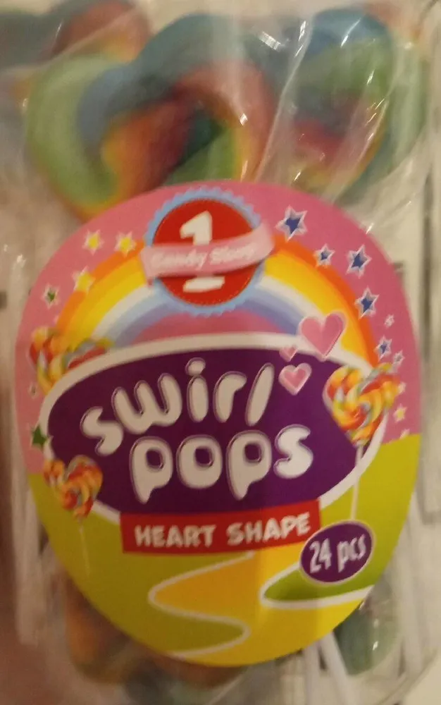 Swirl pops heart shape