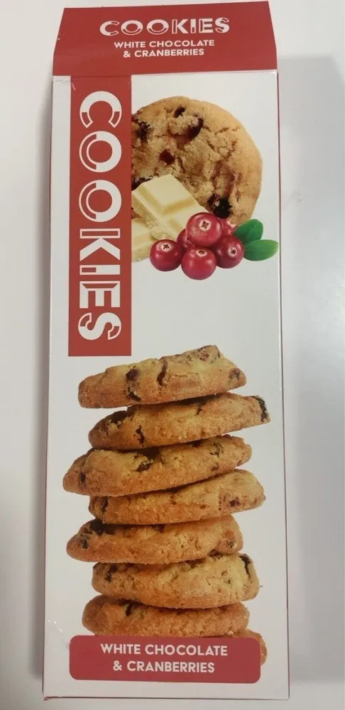 Galletas de chocolate blanco y arándanos