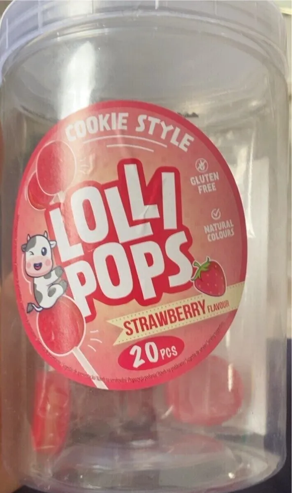 Cookie Style Strawberry Lollipops