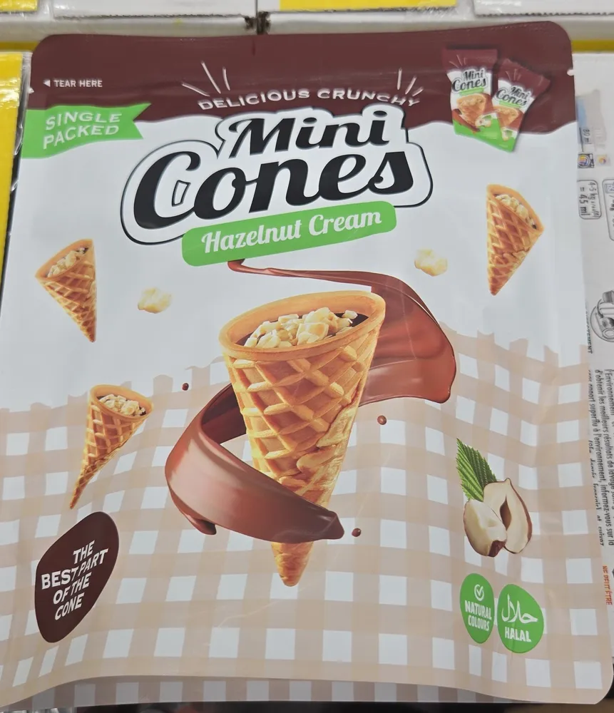 Mini Cones Hazelnut Cream