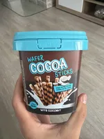 Wafer Cocoa Sticks With Coconut