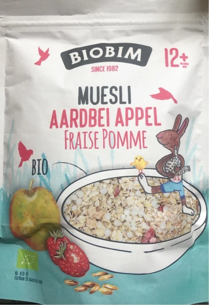 Muesli aardbei appel