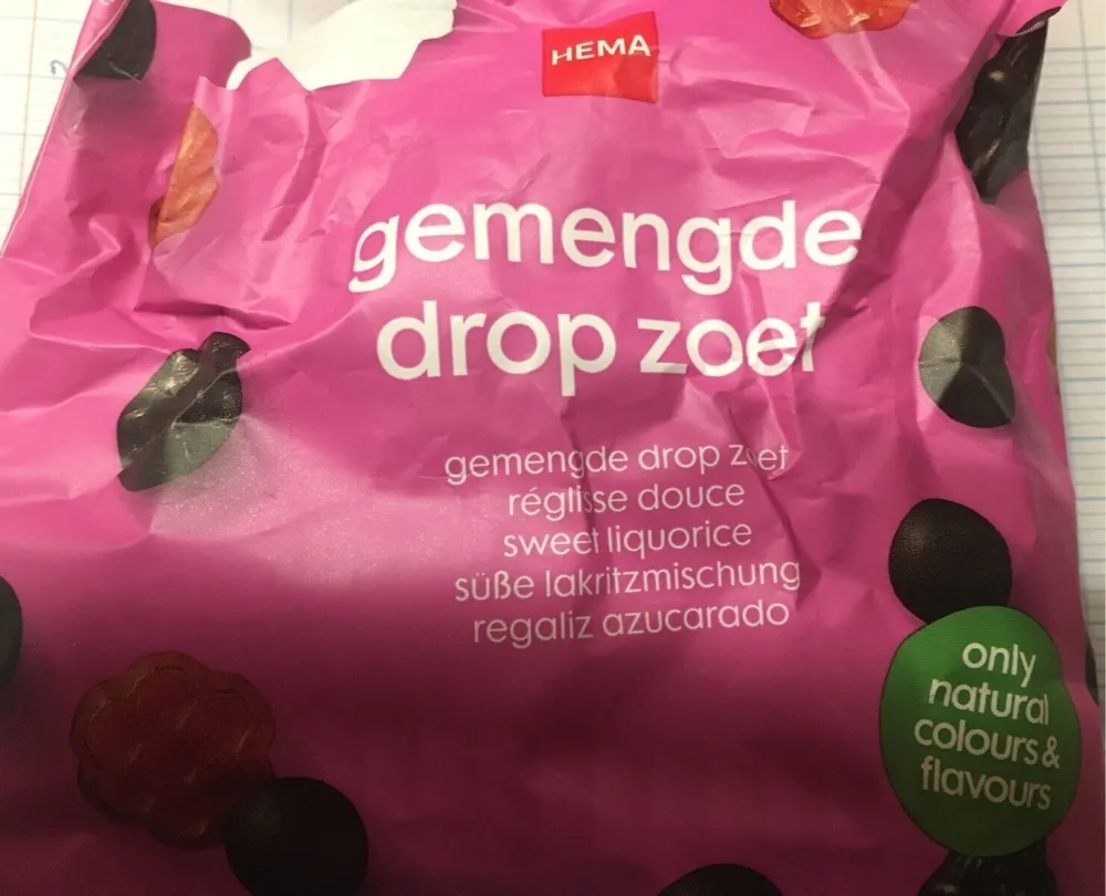 HEMA gemengde drop zoet gemengde drop zoet régliss