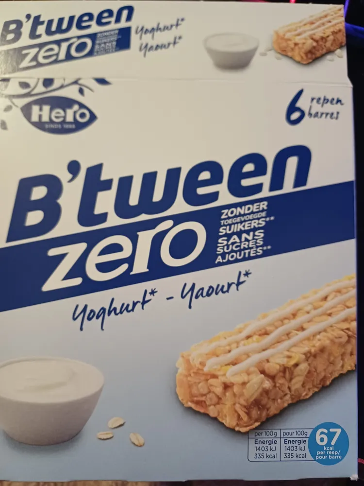 B’tween zero yoghurt
