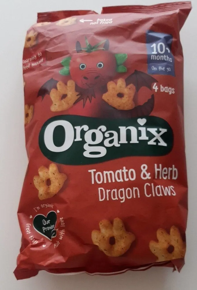 Organix tomato and herb dragon claws