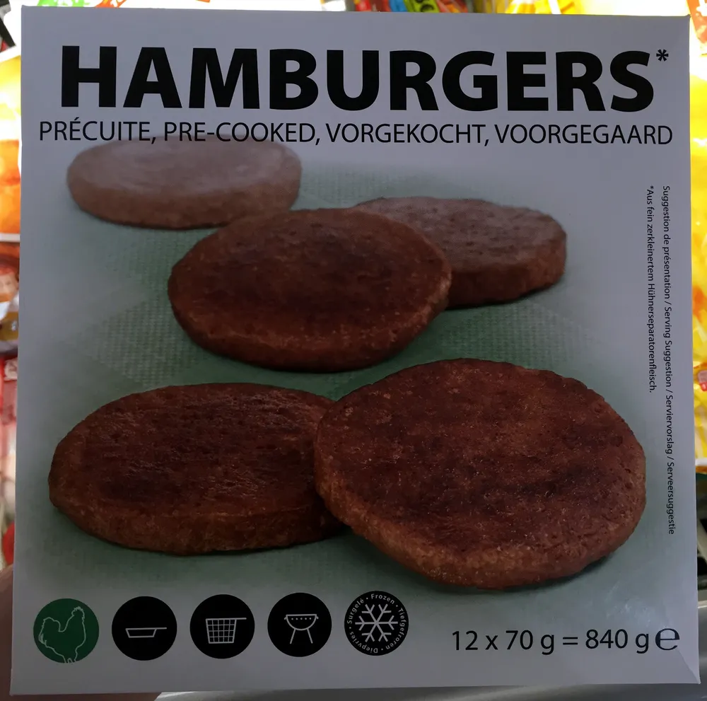 Hamburgers précuite