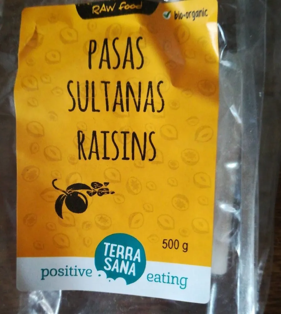 Pasas sultana raisins
