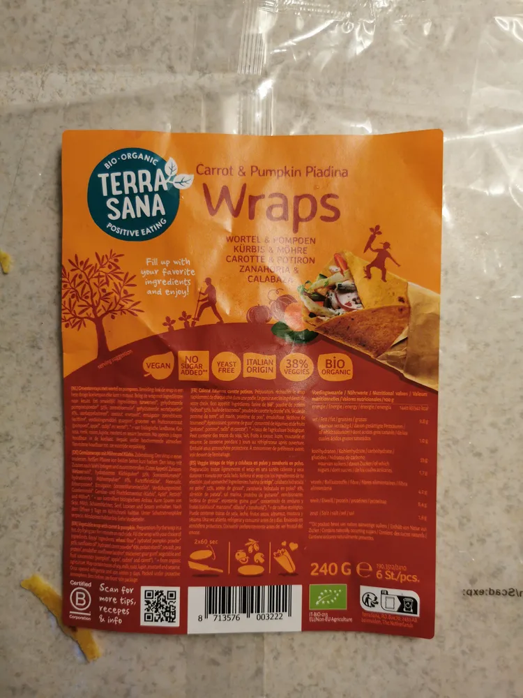 Carrot & Pumpkin Pilaw Wraps
