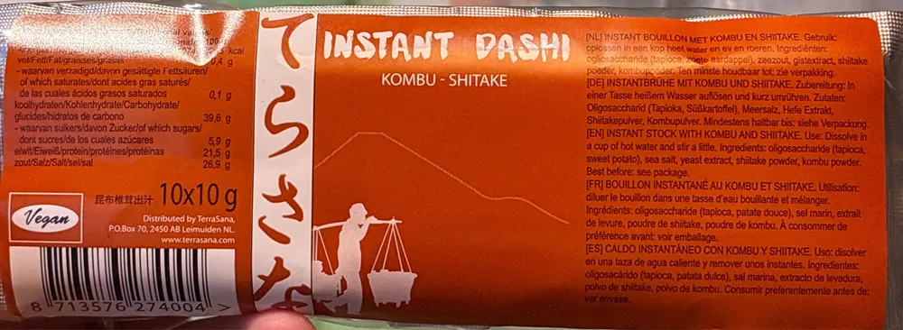 Instant dashi - kombu shitake