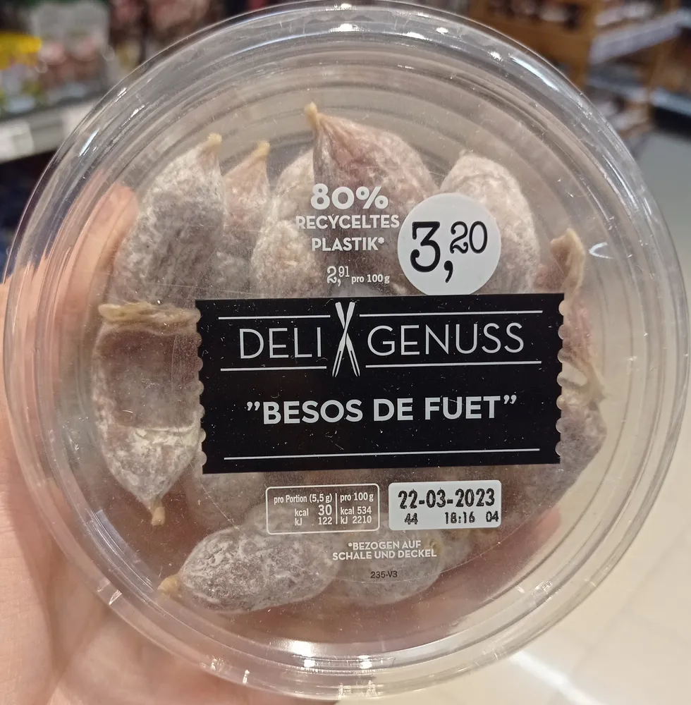 Spanische „Besos de Fuet“