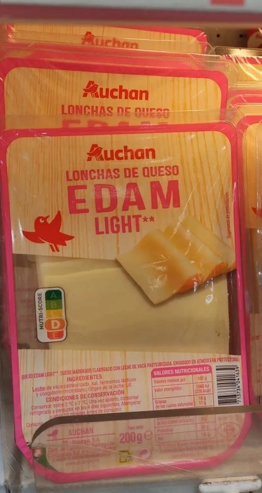 Lonchas de queso edam light