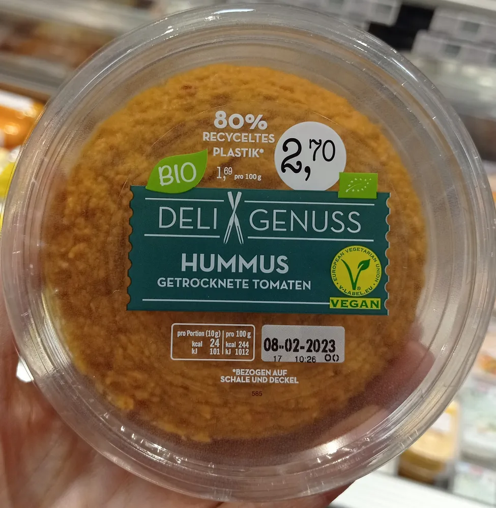 Hummus getrocknete Tomaten
