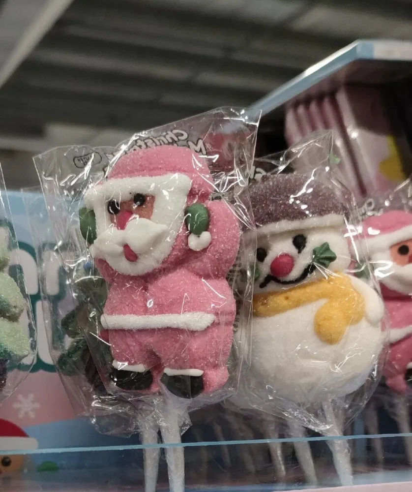 Sucette de Noël à la guimauve