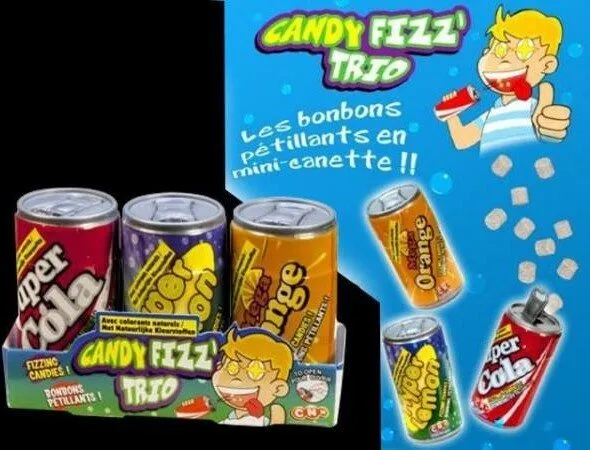 Bonbons Trio Mini Canettes Candy Fizz
