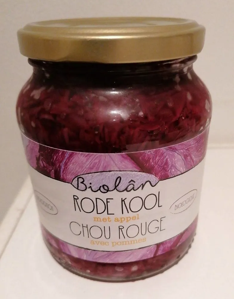 Chou rouge avec pommes