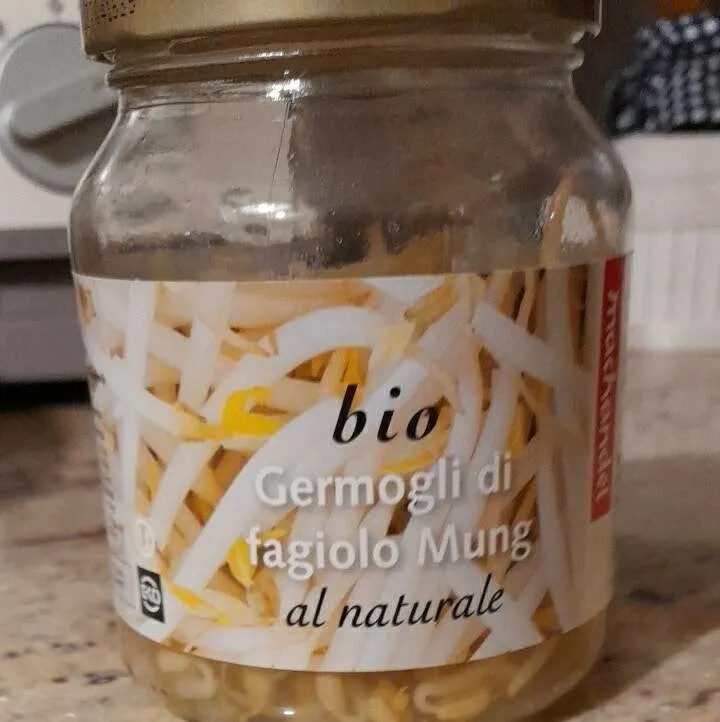 Germogli di fagiolo mung naturale bio