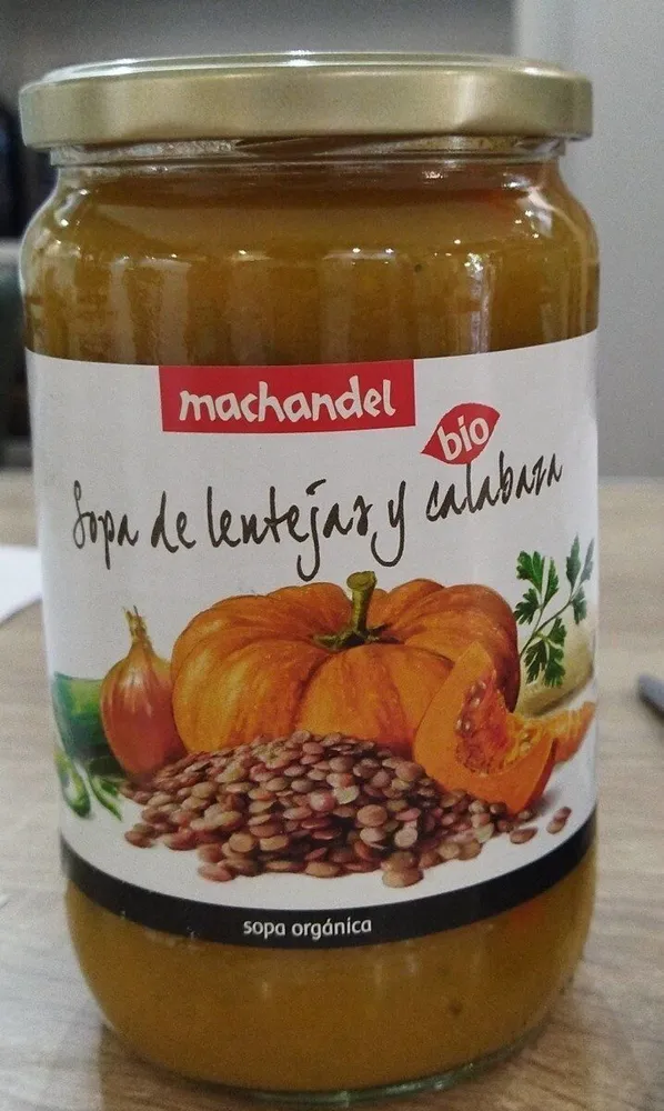 Sopa de lentejas  y calabazín