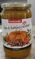 Sopa de lentejas  y calabazín