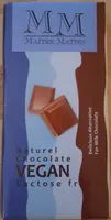 Naturel chocolate vegan lactose free