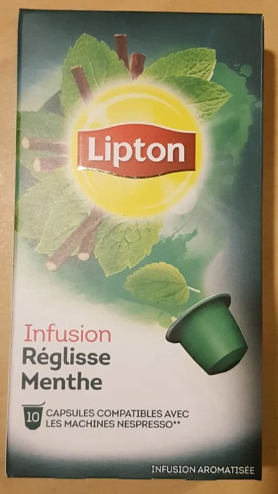 Lipton Infusion Réglisse Menthe 10 Capsules