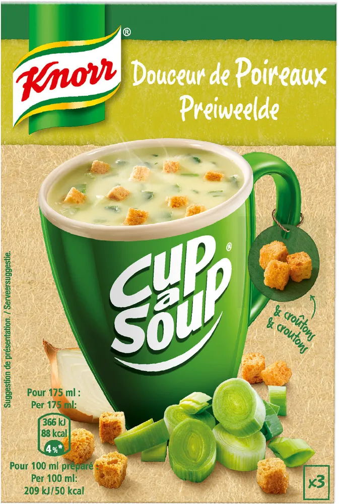 Knorr Cup A Soup Soupe Douceur de Poireaux 51g 3 Sachets