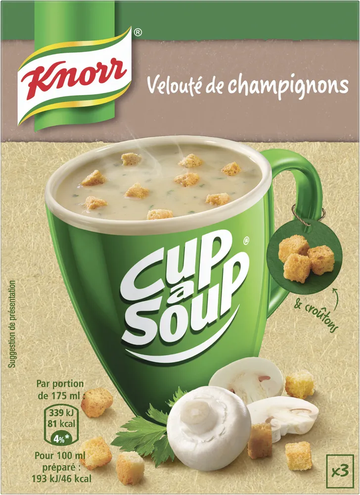 Knorr Velouté de Champignons Cup a Soup 3 Sachets - 51g