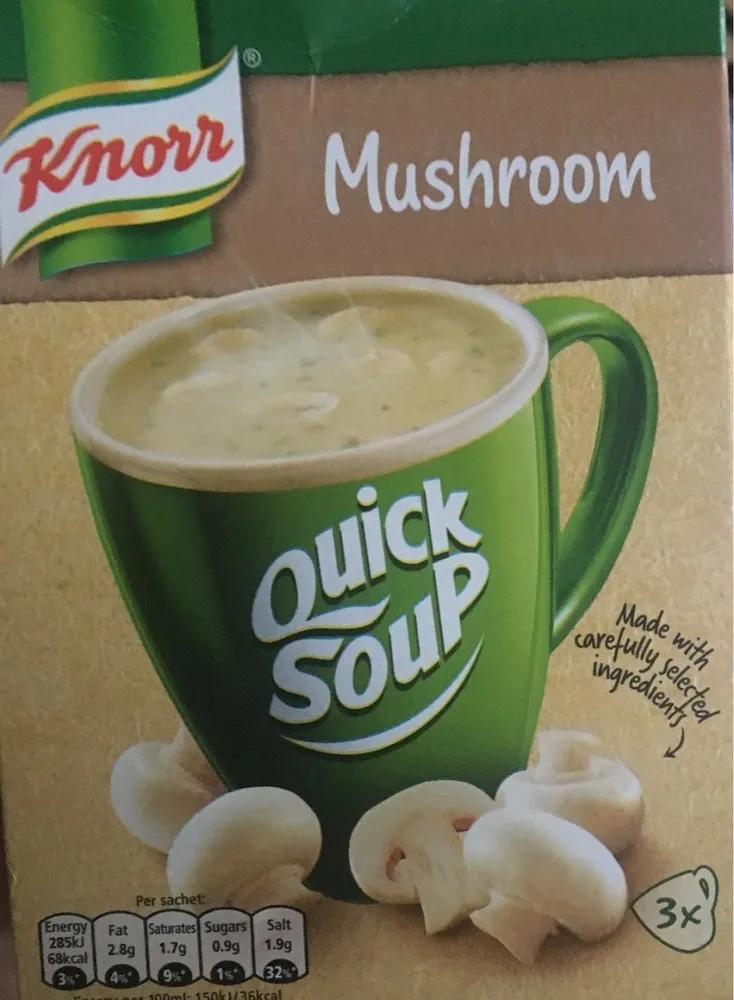 Quick soup mushroom
